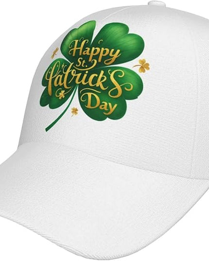 St. Patrick's Day Lucky Shamrock Hat Adjustable Irish Green Clover Baseball Cap Trucker Hat for Men Women