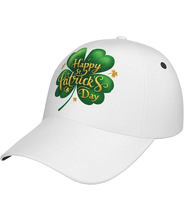 St. Patrick's Day Lucky Shamrock Hat Adjustable Irish Green Clover Baseball Cap Trucker Hat for Men Women