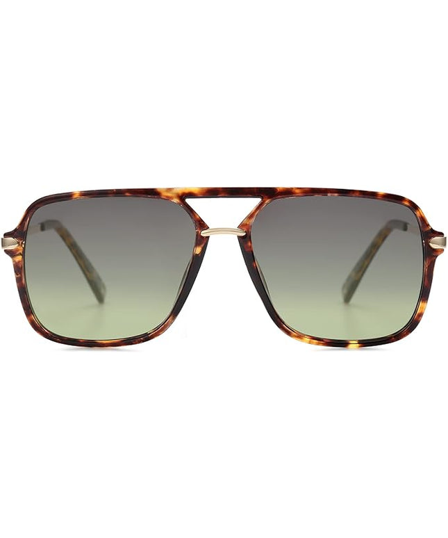 SOJOS Sunglasses for Women & Men, Square, Retro, Polarized Lens, Trendy Aviator, 90s Shades