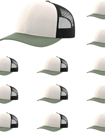Richardson 112 Classic Six-Panel Adjustable Snapback Trucker Cap | Bulk Packs Available