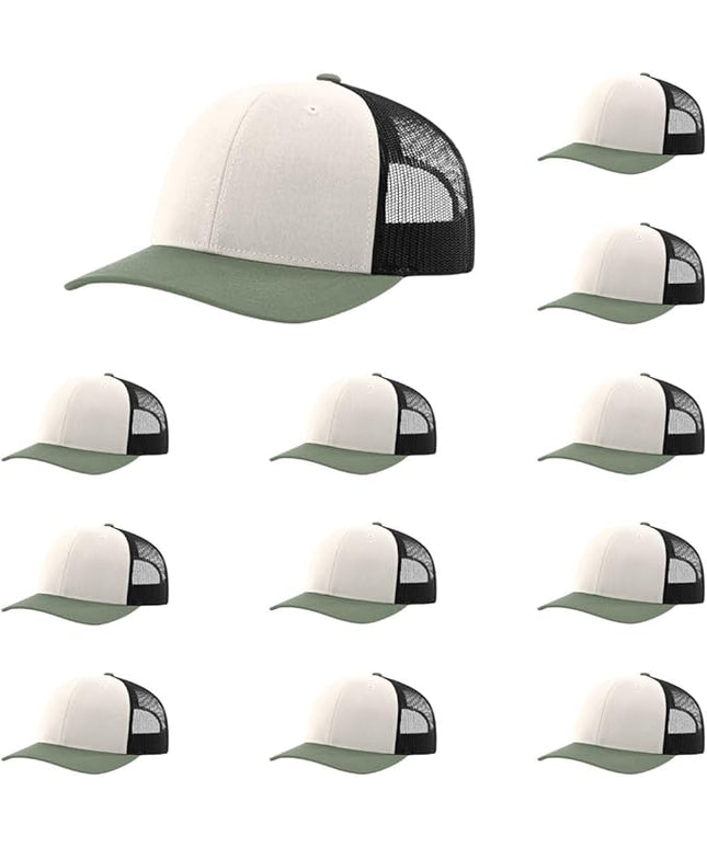 Richardson 112 Classic Six-Panel Adjustable Snapback Trucker Cap | Bulk Packs Available