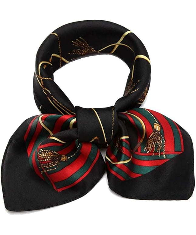ANDANTINO 100% Mulberry Silk Scarf -21” Lightweight Square Neckerchief – Breathable Digital Printed Scarves with Gift Packed