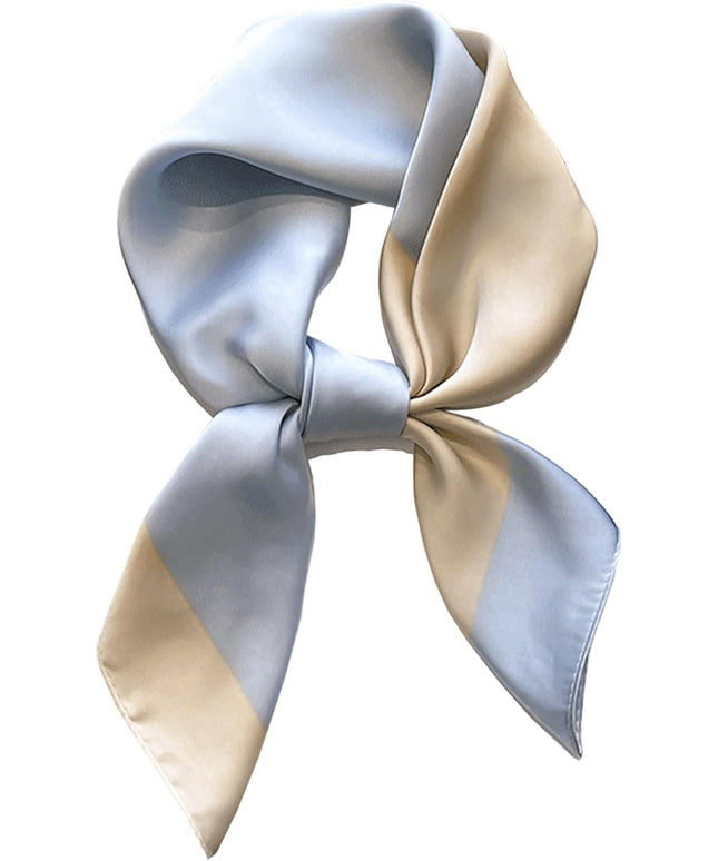 kcctoo 27.5" Mulberry Silk Feeling Head Scarf Women's Fashion Square Neck Satin Scarfs for Bag Hair Scarves Gift