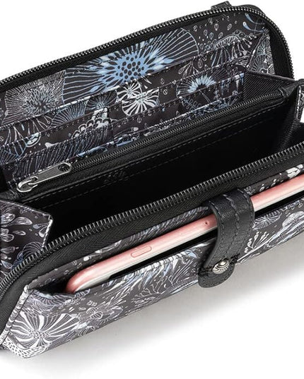Sakroots Artist Circle Smartphone Crossbody in Coated Canvas, Detachable Wristlet Strap