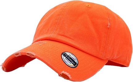 KBETHOS Vintage Washed Distressed Cotton Dad Hat Baseball Cap Adjustable Polo Trucker Unisex Style Headwear