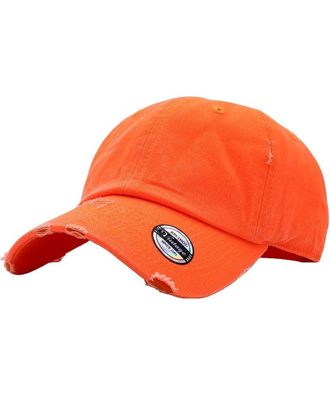 KBETHOS Vintage Washed Distressed Cotton Dad Hat Baseball Cap Adjustable Polo Trucker Unisex Style Headwear