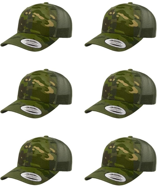 Yupoong Classic Premium Mesh 6 Panel Retro Trucker Cap | Mid Profile Snapback | OSFA | Bulk Pack Available