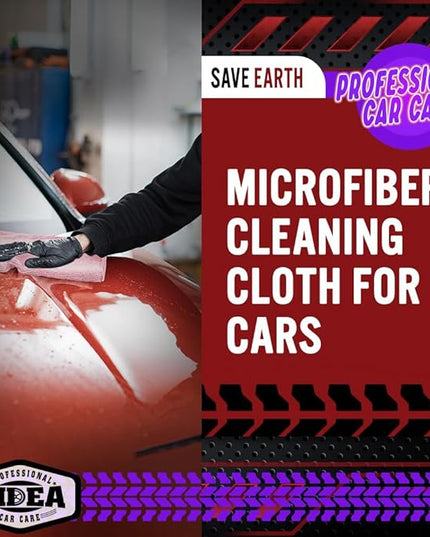 AIDEA Microfiber Cleaning Cloth Pink 10PK, Microfiber Towels for Cars, Premium Car Cloths, Dusting Cloth Lint Free Cleaning Rags for SUVs, House, Kitchen, Window, Workshops,12×12"