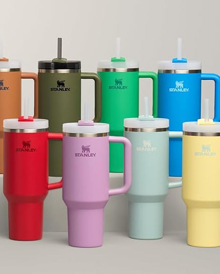 STANLEY Quencher H2.0 Tumbler with Handle and Straw 40 oz | Flowstate 3-Position Lid | Cup Holder Compatible for Travel | Insulated Stainless Steel Cup | BPA-Free | Meadow