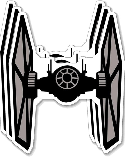 (3PCS) Twin Ion Fighter Star Ship Sticker for Phone Tablet Laptop Car Truck Window | 3" Sticker