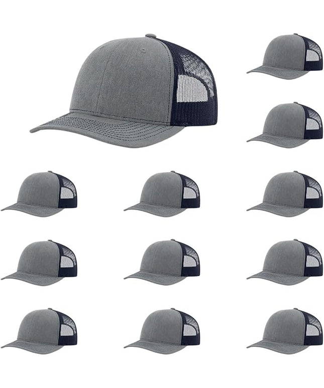 Richardson 112 Classic Six-Panel Adjustable Snapback Trucker Cap | Bulk Packs Available