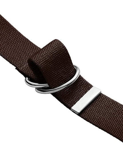 Falari Canvas Web Belt Metal Double D Ring Buckle for Men Women Casual Cloth Military Style Belt 1 1/2" Wide
