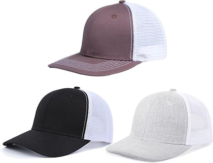 kozinu Unisex Trucker Hats Blank Mesh Snapback Hats Sport Plain Baseball Caps Adjustable Fitted Hat