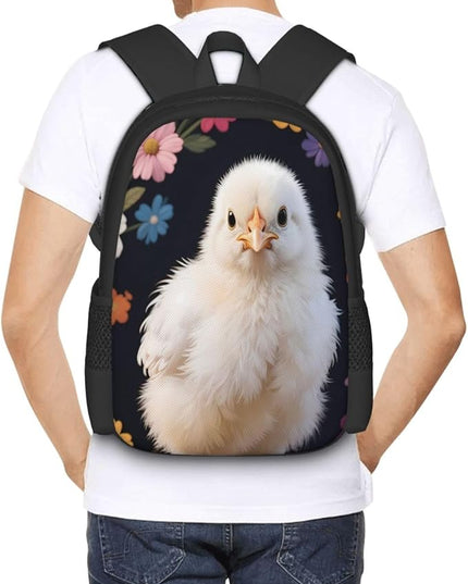 Wreath Chicken Notebook Backpack Fits 15 Inch Laptop Hiking Backpack Trip Daypack