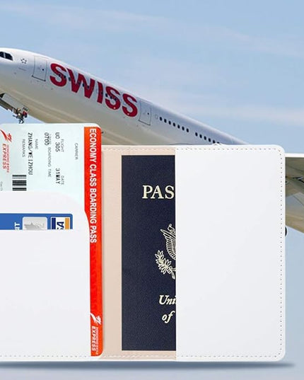 2 Pcs Bride and groom luggage tags + 2 Pcs passport cover, couple passport holder for honeymoon Wedding Bridal Shower Gift