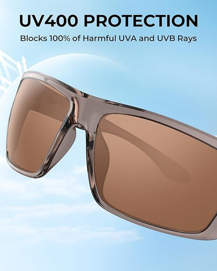 KastKing Huzzah Polarized Sport Sunglasses for Men and Women, Ideal for Driving Fishing Cycling and Running,UV Protection