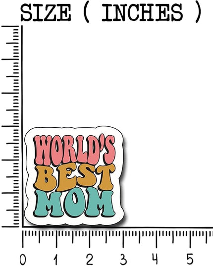 (3Pcs) World's Best Mom Sticker, Decal Gifts Mama Decorate Books Laptop Phone Water Bottles Kindles Stickers Tumbler Sticker Waterproof Vinyl Decorate Sticker 3" Inch