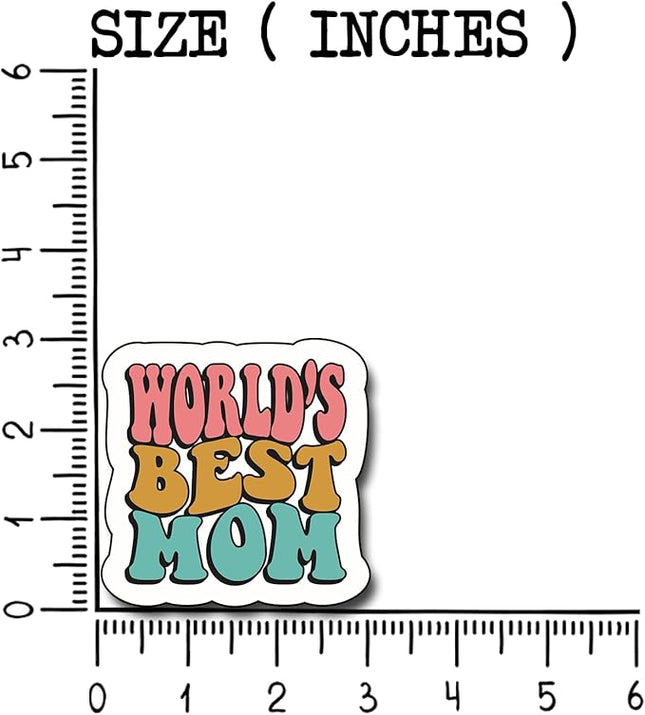 (3Pcs) World's Best Mom Sticker, Decal Gifts Mama Decorate Books Laptop Phone Water Bottles Kindles Stickers Tumbler Sticker Waterproof Vinyl Decorate Sticker 3" Inch