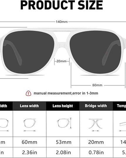 YDAOWKN Retro Aviator Sunglasses for Women Mens Large Frame Classic Vintage 70s Sun Glasses Aviators