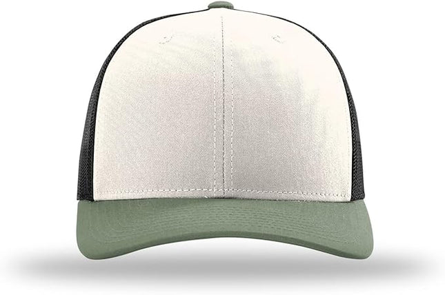 Richardson 112 Trucker Hat - Premium Adjustable Snapback Hat - Structured Six Panel Richardson Blank Caps