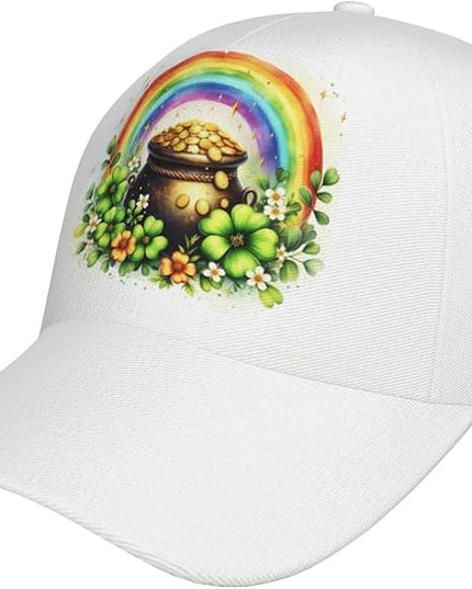 St. Patrick's Day Baseball Cap, Irish Green Clover Trucker Hat for Men Women, Fashion Adjustable Sun Visor Dad Hat