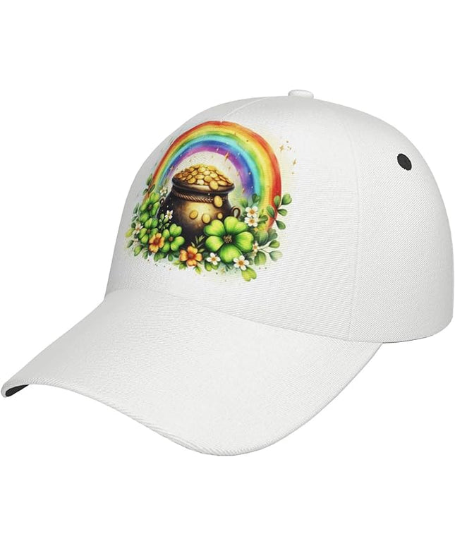 St. Patrick's Day Baseball Cap, Irish Green Clover Trucker Hat for Men Women, Fashion Adjustable Sun Visor Dad Hat