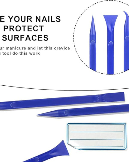 Car Crevice Cleaning Tool, 9 Pieces No-Scratch Plastic Scraper Tool for Tight Spaces, Multi-Use Small Paint Scraper Tool Sticker Remover for Kitchen, Crevices, Food, Paint, Labels, Oil Stains, Dirt