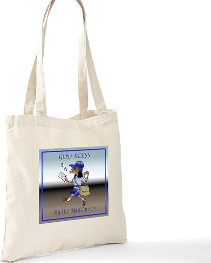 CafePress Mail Carrier Tote Bag Natural Canvas Tote Bag, Reusable Shopping Bag