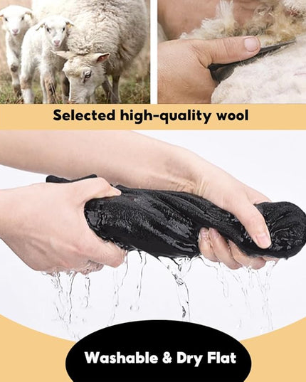 Heniho Winter Wool Beanies for Men Women, Warm Plain Toboggan Hats Ski Running Knit Skull Cap
