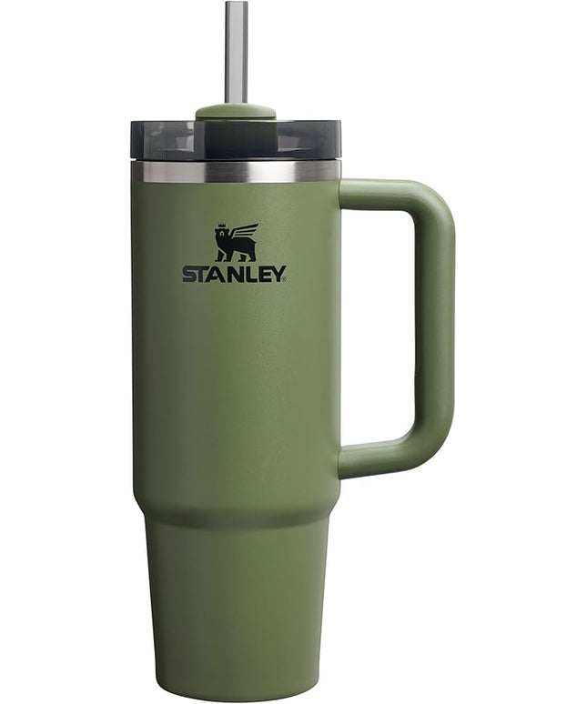 STANLEY Quencher H2.0 Tumbler with Handle and Straw 30 oz | Flowstate 3-Position Lid | Cup Holder Compatible for Travel | Insulated Stainless Steel Cup | BPA-Free | Dried Pine