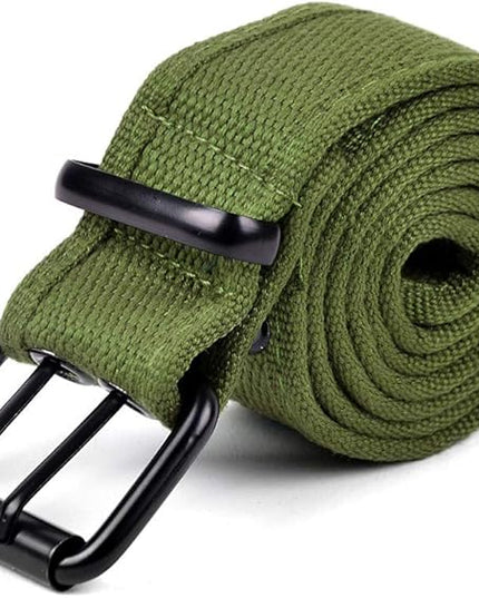 Boxed Gifts Parquet Casual Canvas Belt - Double Hole, Double Grommets for Men & Women