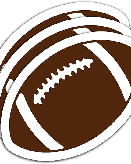 (3PCS) Football Stickers – Waterproof Vinyl Decals for Water Bottle, Laptop, Scrapbook, Poster Board, Phone Case, Helmet – Fun Sports Stickers for Boys, Girls, Moms, Dads – 3" x 2.7"