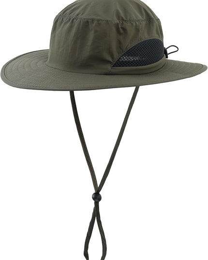 LLmoway Kids Sun Protection Hat Quick Dry Adjustable Wide Brim Mesh Bucket Hat