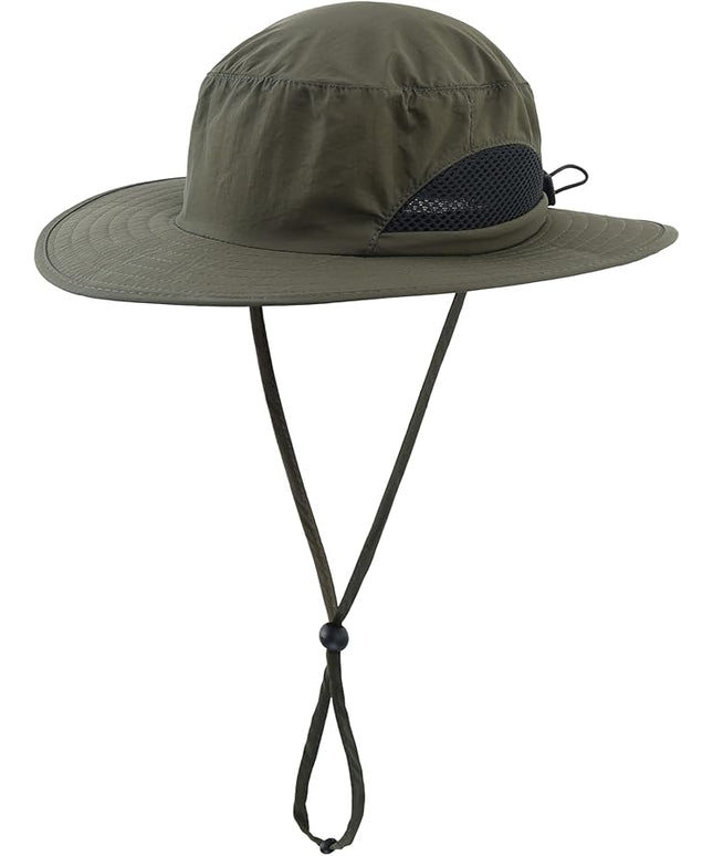 LLmoway Kids Sun Protection Hat Quick Dry Adjustable Wide Brim Mesh Bucket Hat