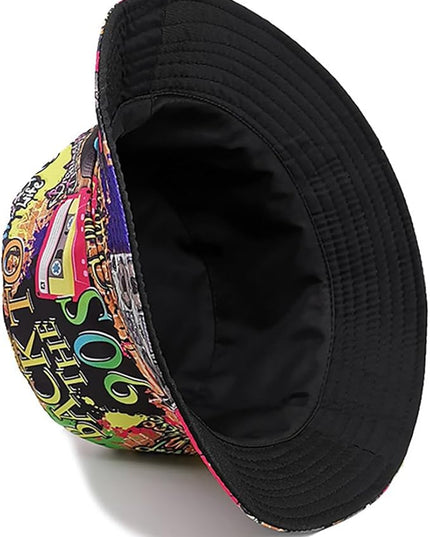 XYIYI Cute Bucket Hat Beach Fisherman Hats for Women, Reversible Double-Side-Wear