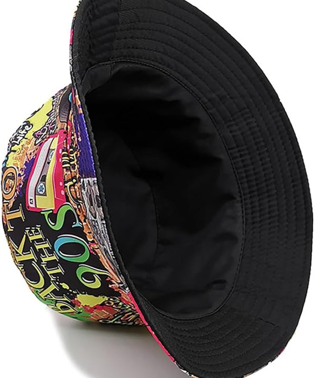XYIYI Cute Bucket Hat Beach Fisherman Hats for Women, Reversible Double-Side-Wear