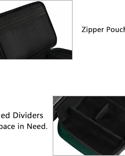 MATEIN Electronics Travel Organizer, Double Layers Charger Organizer with Sturdy Handle for Travel Accessories, Tech gifts for Men and Women, Medium Tech Case for Cable Management, Peacock Blue