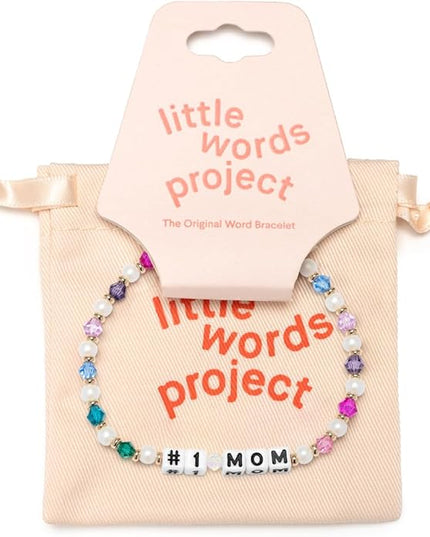 Little Words Project Mother's Day Gifts, The Original Word Bracelet, Made with Colorful Beads and Plated Brass Hardware, Handcrafted Design & Positive Message