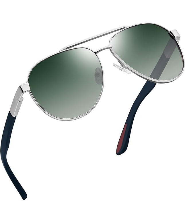 Joopin Polarized Metal Aviation Sunglasses Men, Classic Military Sun Glasses Women, Rectangle Shades UV400 Protection Costume