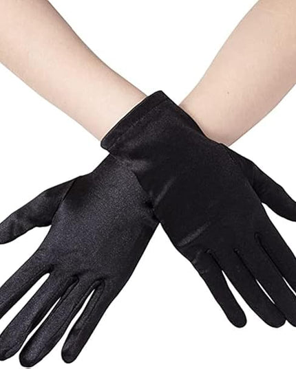 Sahabowi Satin Gloves Formal Bridal Banquet Party Wedding Opera Solid Colorful Mitten For Women