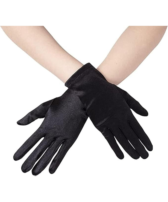 Sahabowi Satin Gloves Formal Bridal Banquet Party Wedding Opera Solid Colorful Mitten For Women