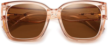 MEETSUN Oversized Fit Over Glasses Sunglasses for Women Men Large Trendy Polarized Sunglasses for Driving UV Protection