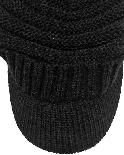 XYIYI Beanie Tail Winter Warm Knit Messy High Bun Ponytail Hats Visor Beanie Cap