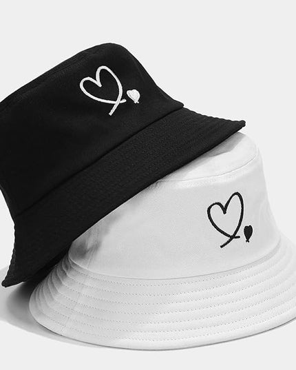 XYIYI Fashion Embroidery Bucket Hat Cotton Beach Fisherman Hats for Women Girls