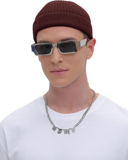 ROYBENS Thin Swag Wool Short Fisherman Beanie for Men Women, Knit Cuff Trawler Beanie Watch Hat, Soft Spring Fall Skull Cap