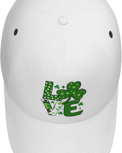 St. Patrick's Day Lucky Shamrock Hat Adjustable Irish Green Clover Baseball Cap Trucker Hat for Men Women