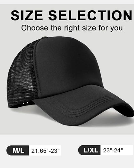 24 Pcs Trucker Hats Bulk Beach Hats for Men Mesh Back Ball Cap Rugged Classic Baseball Trucker Cap for Men and Women