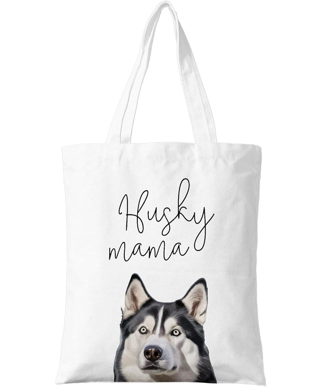 Dog Mama Canvas Tote Bag for Women, Dogs Lover Gift for Dog Mom, Birthday Christmas Cute Rottweiler Gifts For Women.
