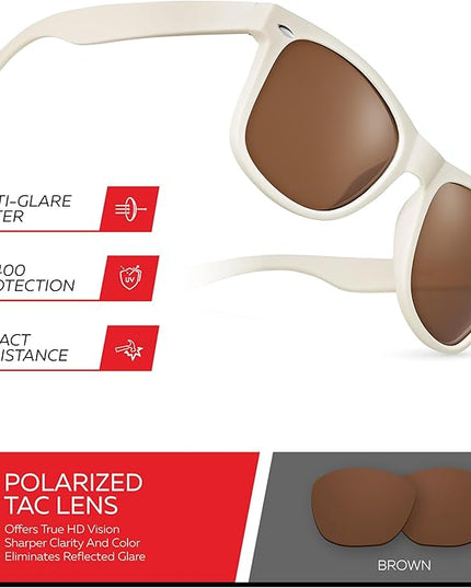 Retro Rewind Polarized Sunglasses for Men and Women - UV Protection Classic Sun Glasses