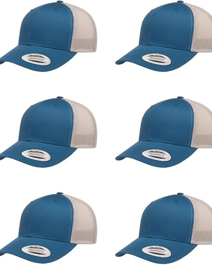 Yupoong Classic Premium Mesh 6 Panel Retro Trucker Cap | Mid Profile Snapback | OSFA | Bulk Pack Available
